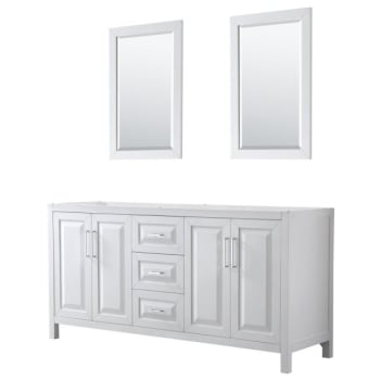 Image for Wyndham Daria White Double Bath Vanity 72" With 24" Mirror from HD Supply
