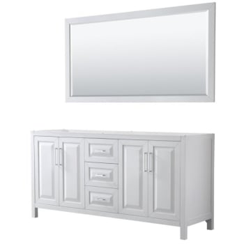 Image for Wyndham Daria White Double Bath Vanity 72" With 70" Mirror from HD Supply