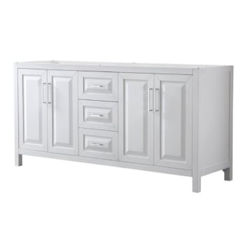 Image for Wyndham Daria White Double Bath Vanity 72" Without Countertop, Sink & Mirror from HD Supply