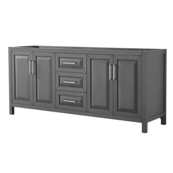 Image for Wyndham Daria Dark Gray Double Bath Vanity 80" Without Countertop, Sink &Mirror from HD Supply