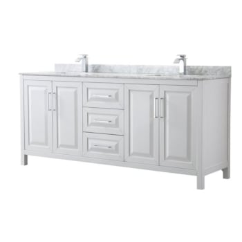 Image for Wyndham Daria White Double Bath Vanity 80" With Countertop & Square Sink from HD Supply