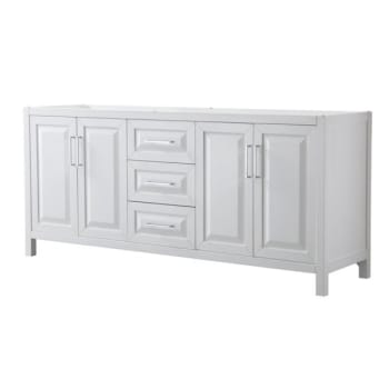 Image for Wyndham Daria White Double Bath Vanity 80" Without Countertop, Sink & Mirror from HD Supply