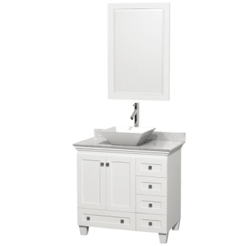 Image for Wyndham Acclaim White Single Bath Vanity 36" With Porcelain Sink & 24" Mirror from HD Supply