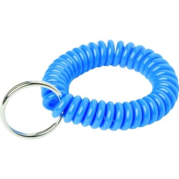 Lucky Line Blue Wrist Coil Key Ring , Package Of 5