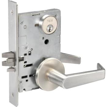 Image for Yale® Mortise Augusta Lever Storeroom Lock, Rose Satin Chrome from HD Supply