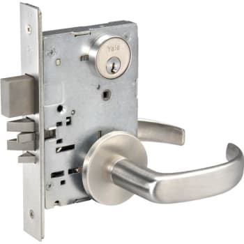 Yale® Mortise Pacific Beach Lever Classroom With Latchbolt, Rose Satin Chrome