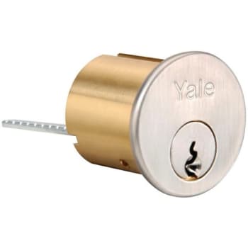 Image for Yale® Rim Cylinder Para Keyway 6 Pin, Satin Chrome from HD Supply
