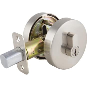 Image for Design House® Round Single Cylinder Deadbolt, Satin Nickel from HD Supply