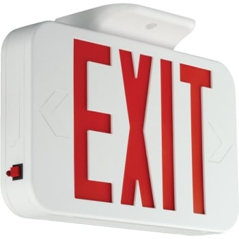 Hubbell® CAR 120/277V Red LED Exit Sign With NiCad Battery Backup and Test Button