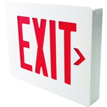 Image for Hubbell Double Face Exit Sign, Die-Cast Aluminum Housing, Red Lettering, Ac Only from HD Supply