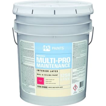 PPG Architectural Finishes 5 Gal MULTI-PRO® Latex Flat Paint, Brilliant White
