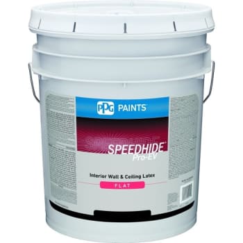 Image for PPG Architectural Finishes 5 Gal SPEEDHIDE® Latex Flat Wall Paint, White from HD Supply