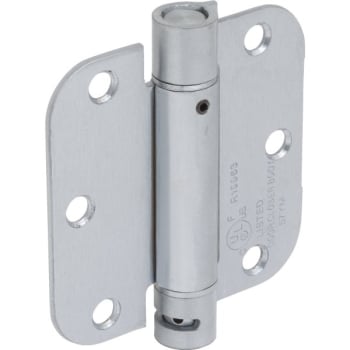 Image for 3-1/2" Residential Adjustable Spring Door Hinge Satin Chrome Package of 2 from HD Supply