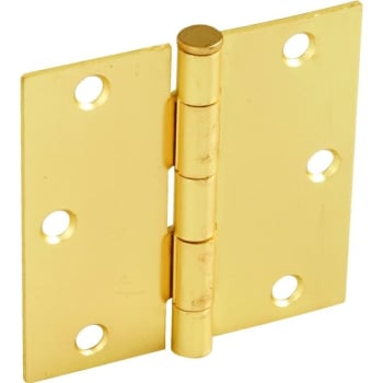 Image for 3-1/2" Residential Plain Bearing Door Hinge Satin Brass Package Of 2 from HD Supply