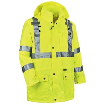 Image for Ergodyne 8365 5XL Lime Type R Class 3 Rain Jacket from HD Supply
