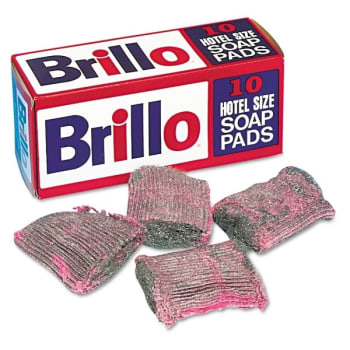 Image for Brillo Steel Wool Soap Pad (120-Carton) (Charcoal/pink) from HD Supply