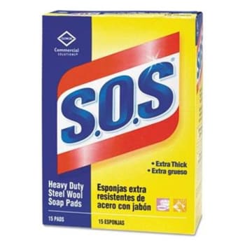 Image for Sos Heavy-Duty Steel Wool Soap Pad (180-Carton) (Blue) from HD Supply