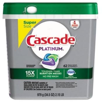 Image for Cascade ActionPacs 34.5 Oz Fresh Scent Automatic Dishwasher Detergent (62-Carton) from HD Supply