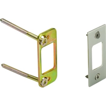 Image for 1-1/8w X 2-3/4"h Deadlock Strike Plate Nickel, Package Of 2 Pairs from HD Supply
