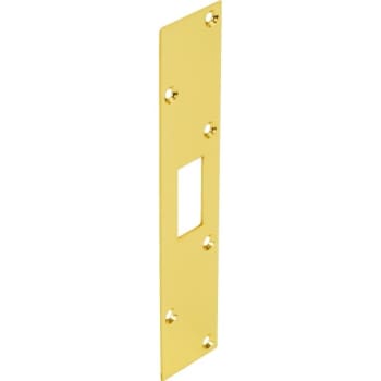 Image for Security Deadlock Strike Plate Brass from HD Supply