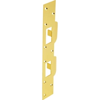 Image for 3-5/8" Double Entry Door Strike Plate Brass from HD Supply