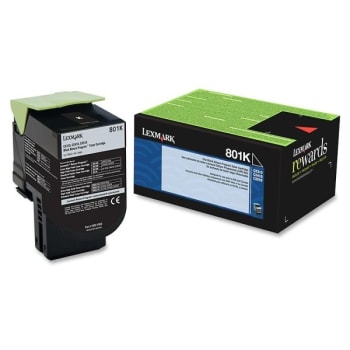Image for Lexmark™ 801K Black Return Program Toner Cartridge from HD Supply