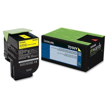 Image for Lexmark™ 70C1HY0 Yellow High-Yield Toner Cartridge from HD Supply