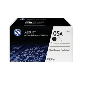 Image for HP 05A Black Original Laserjet Toner Cartridge, Package Of 2 from HD Supply