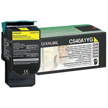 Lexmark™ C540A1YG Yellow Standard Yield Return Program Toner Cartridge
