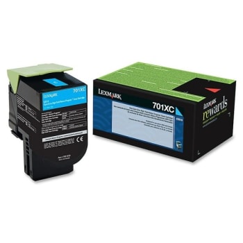 Image for Lexmark™ 70c1xc0 Cyan High-Yield Toner Cartridge from HD Supply