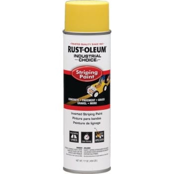 Rust-Oleum Traffic Spray Paint, Yellow, 18 Oz, Case Of 6