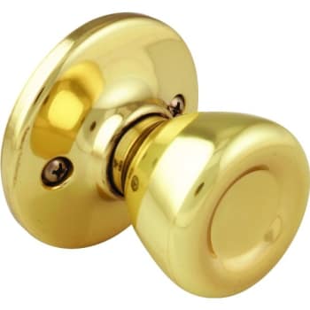 Kwikset® Tylo® Door Knob, Flat Ball, Half Inactive/dummy, Grade 3, Metal, Brass