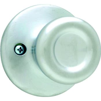 Kwikset® Tylo® Door Knob, Flat Ball, Half Inactive/Dummy, Grade 3, Metal, Satin Chrome