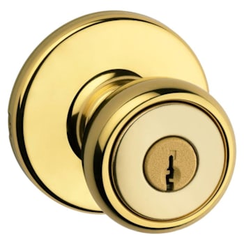 Image for Kwikset Tylo Polished Brass Keyed Entry Door Knob from HD Supply