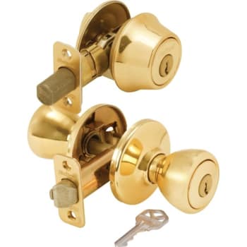 Image for Kwikset® 690T 3 Combo Entry Lock and Deadbolt, 2.375/2.75" Backset, 1.375 to 1.75" THK Door, Metal from HD Supply