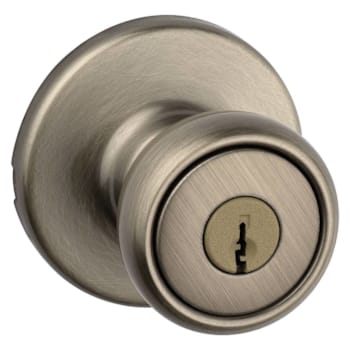 Image for Kwikset Tylo Antique Brass Keyed Entry Door Knob from HD Supply
