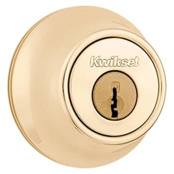Kwikset 660 Series Polished Brass Single Cylinder Deadbolt