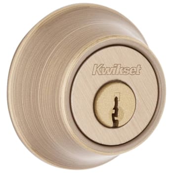 Kwikset 660 Series Antique Brass Single Cylinder Deadbolt