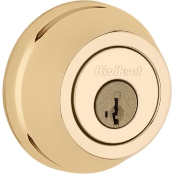 Image for Kwikset 780 Series Polished Brass Single Cylinder Deadbolt With Smartkey Security from HD Supply
