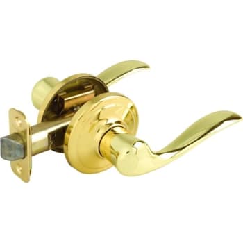 Kwikset® Tustin® Door Lever, Wave, Passage/Hall/Closet, Grade 2, Metal, Brass