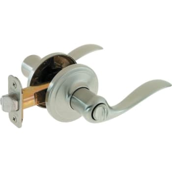 Kwikset® Tustin® Door Lever, Wave, Privacy/Bed/Bath, Grade 2, Metal, Satin Nickel