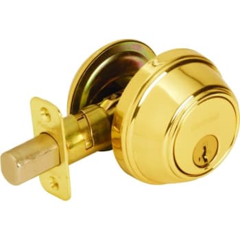 Kwikset® Control Deadbolt W/ Smartkey Security (Polished Brass)