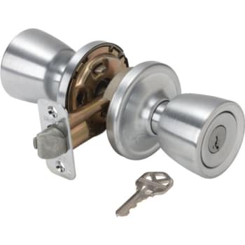 Image for Kwikset® Abbey® Door Knob with SmartKey Security™, Entry, Grade 2, Satin Chrome from HD Supply