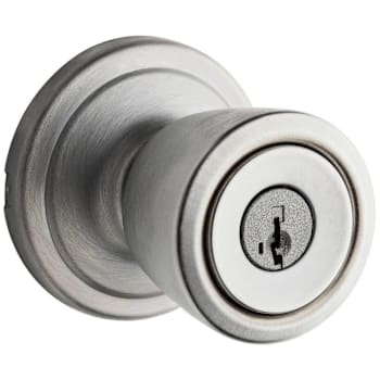 Kwikset Abbey Satin Chrome Keyed Entry Door Knob with SmartKey Security