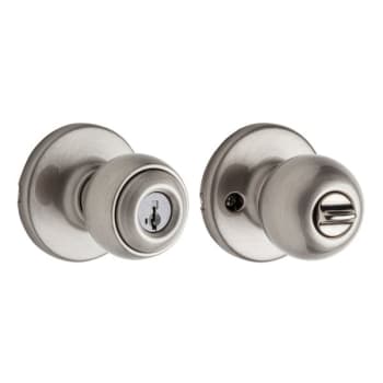 Image for Kwikset Polo Satin Nickel Keyed Entry Door Knob with SmartKey Security from HD Supply