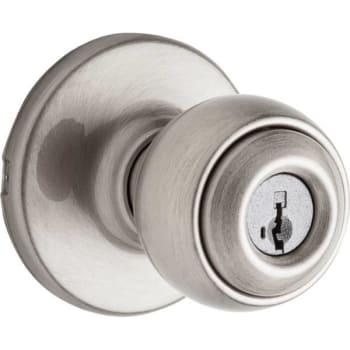 Kwikset Polo Satin Nickel Keyed Entry Door Knob With Smartkey Security