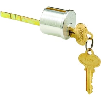 Image for Segal Brass Key Lock Cylinder Brushed, Chrome Finish from HD Supply