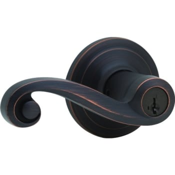Kwikset® Lido® Door Lever with SmartKey Security™, Wave, Entry, Grade 2, Metal, Venetian Bronze