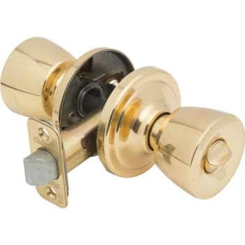 Image for Kwikset® Abbey® Door Knob, Privacy/Bed/Bath, Grade 2, Polished Brass from HD Supply
