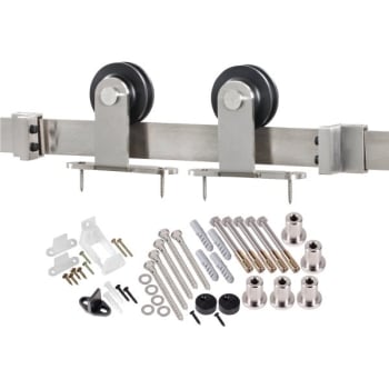 Image for Renin Decorative Sliding Barn Door Hardware - Stainless Steel Top Strap from HD Supply